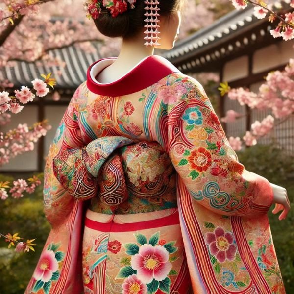 Furisode women's dress
