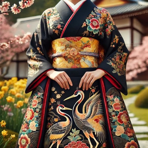 woman wearing Tomesode dress
